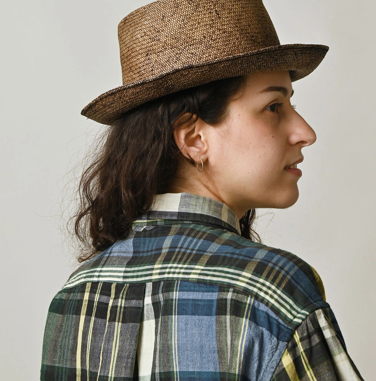 45R Madras Petit-Collar Coupe Shirt (Plant-Dyed)