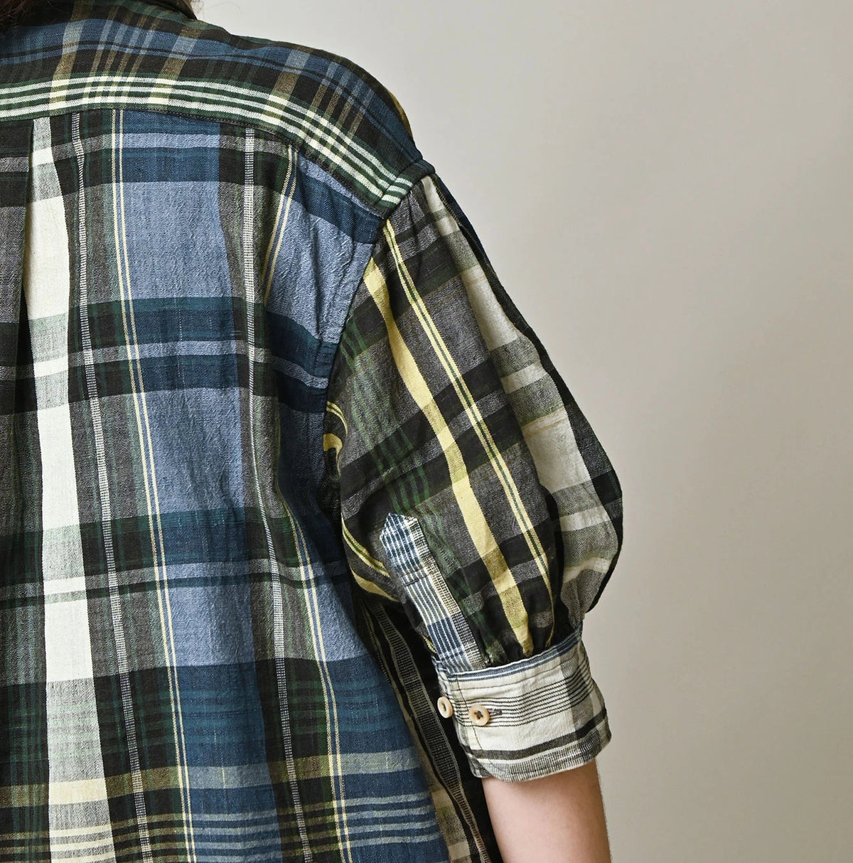 45R Madras Petit-Collar Coupe Shirt (Plant-Dyed)
