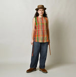 45R Madras Sleeveless Top (Plant-Dyed)