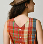 45R Madras Sleeveless Top (Plant-Dyed)
