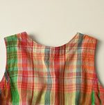 45R Madras Sleeveless Top (Plant-Dyed)