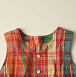 45R Madras Sleeveless Top (Plant-Dyed)