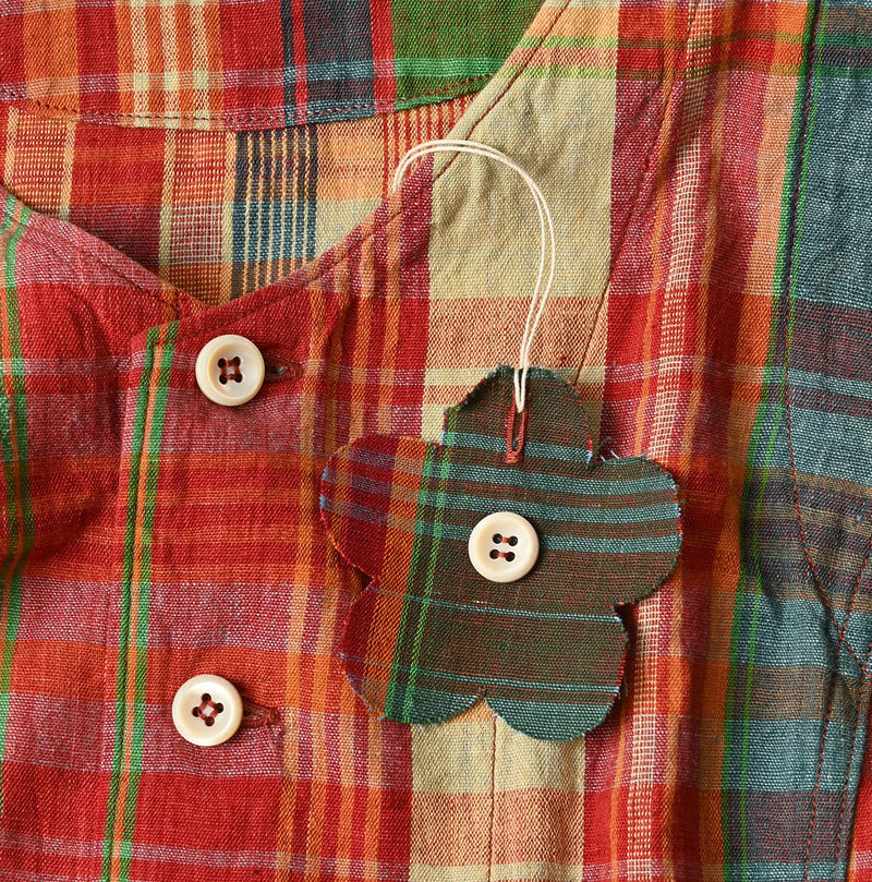 45R Madras Sleeveless Top (Plant-Dyed) - Image 23
