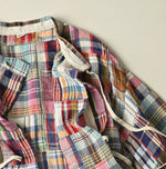 45R Linen Patchwork Military Smock Blouse