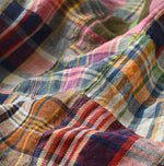 45R Linen Patchwork Military Smock Blouse