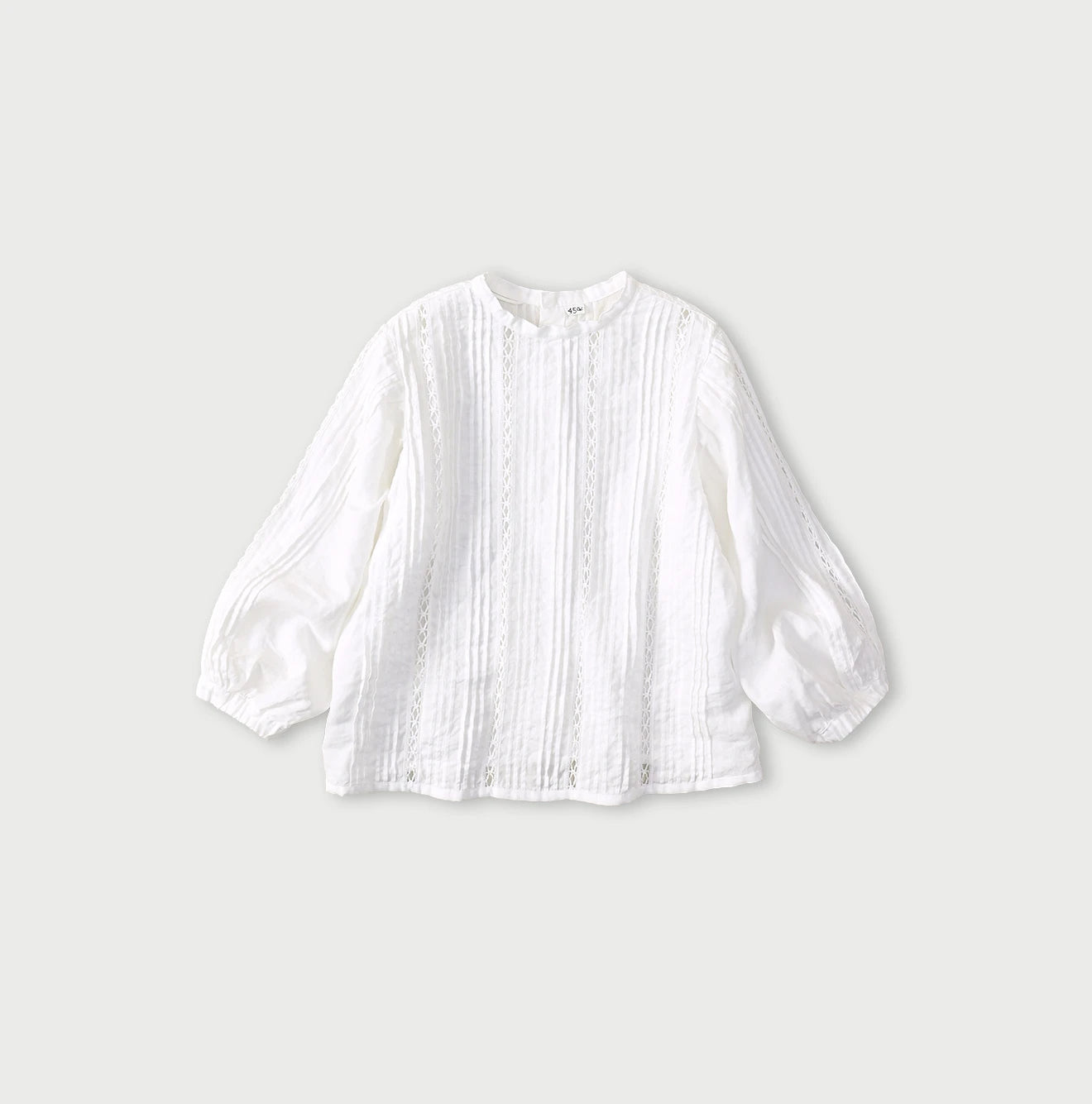 45R Linen Pintuck Lace Blouse - Image 2