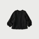45R Linen Pintuck Lace Blouse