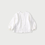 45R Linen Pintuck Lace Blouse