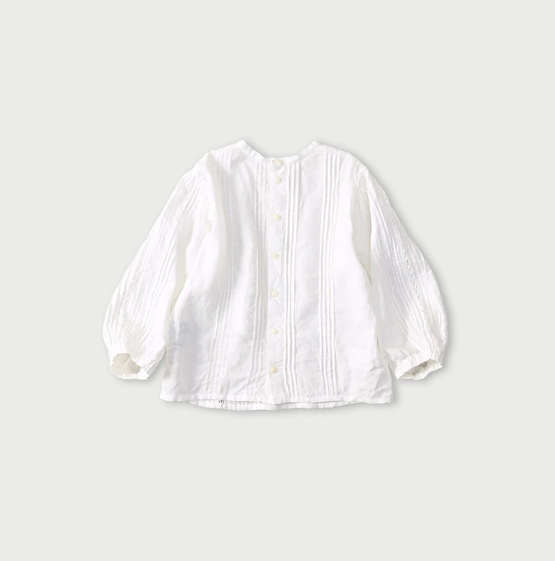 45R Linen Pintuck Lace Blouse - Image 12