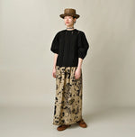 45R Linen Pintuck Lace Blouse