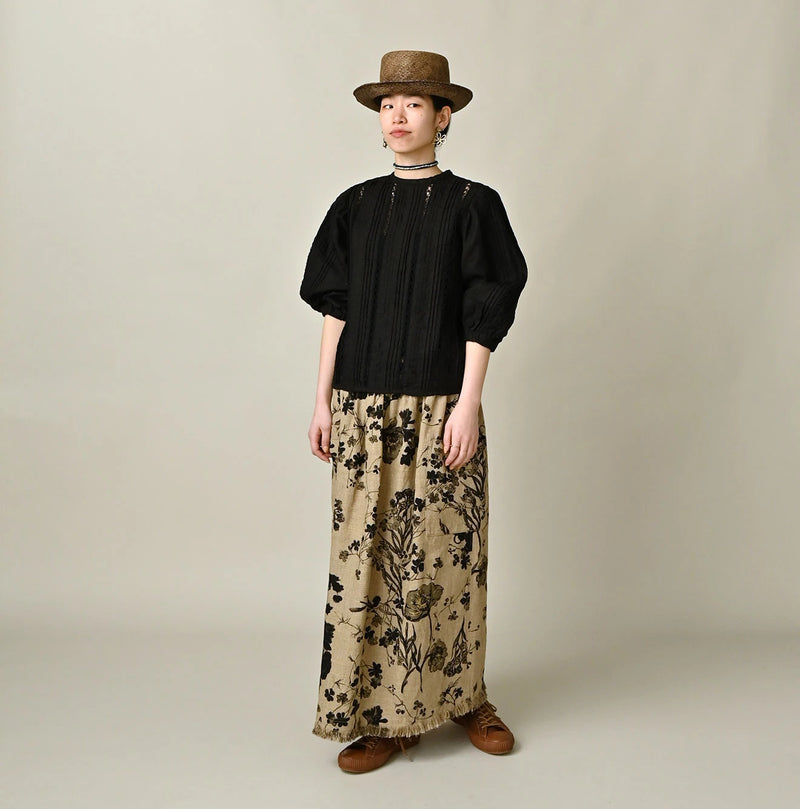 45R Linen Pintuck Lace Blouse - Image 3