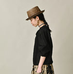 45R Linen Pintuck Lace Blouse