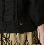 45R Linen Pintuck Lace Blouse