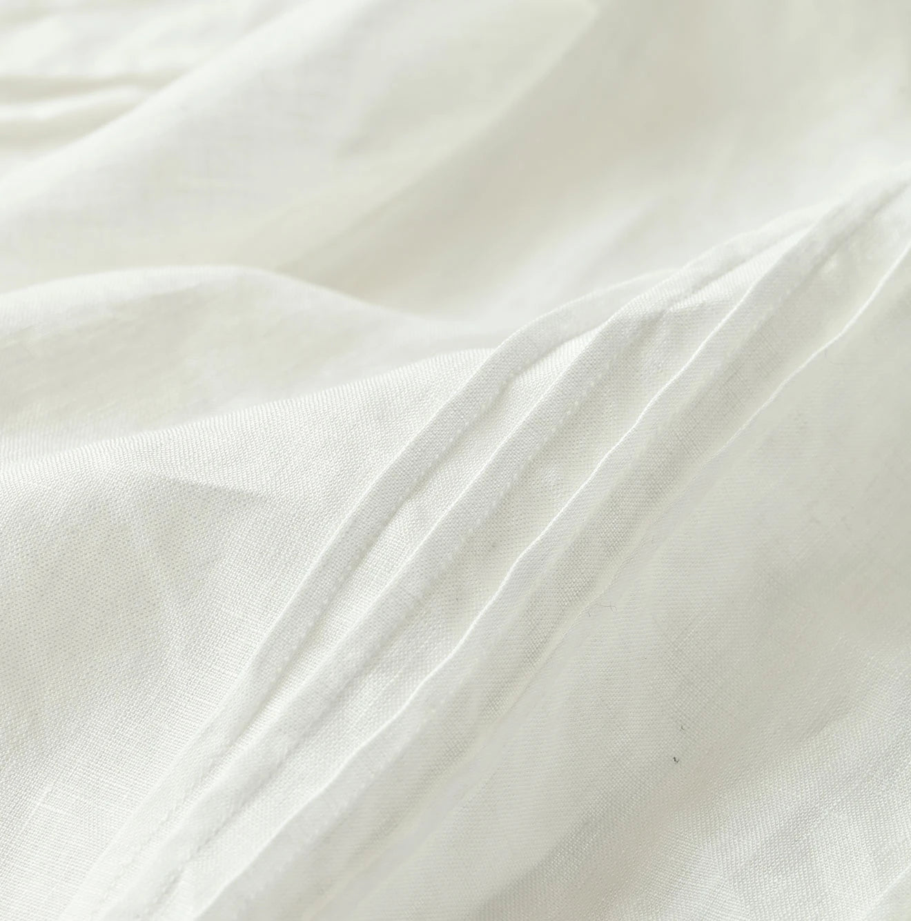 45R Linen Pintuck Lace Blouse