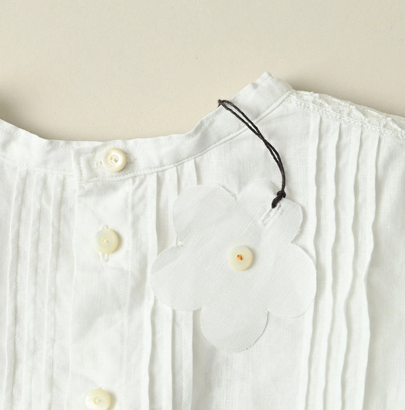 45R Linen Pintuck Lace Blouse - Image 19
