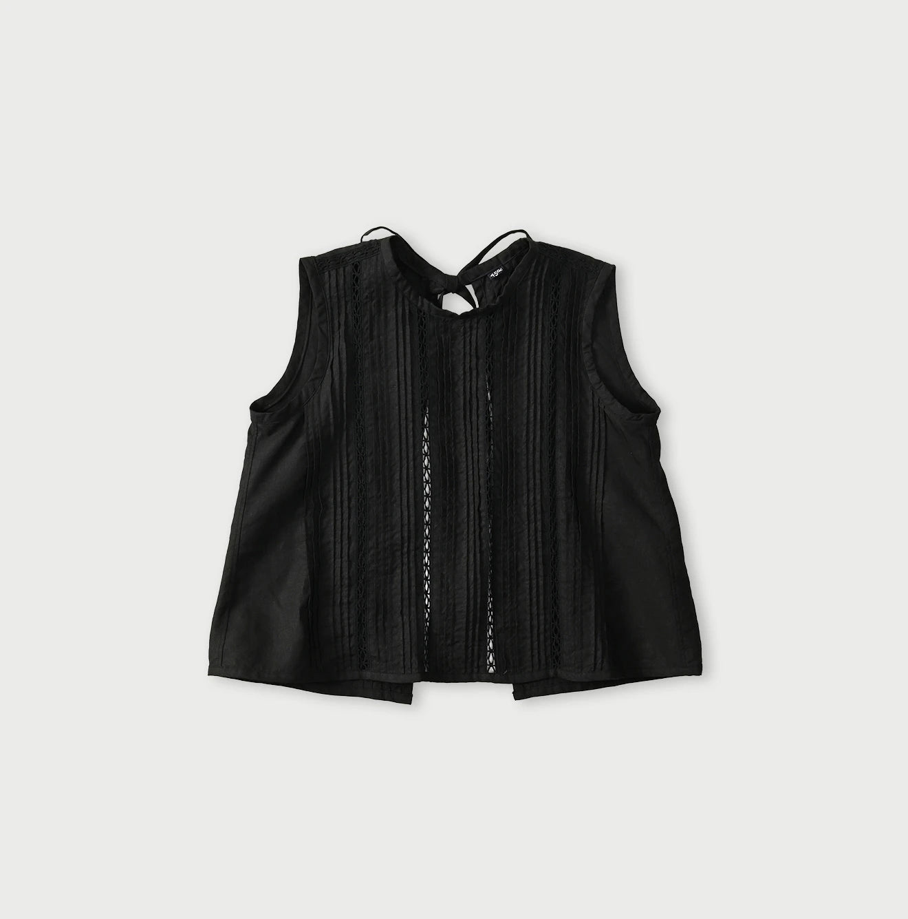 45R Linen Pintuck Lace Sleeveless Top - Image 1