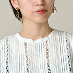 45R Linen Pintuck Lace Sleeveless Top