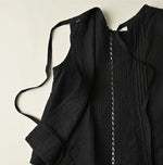 45R Linen Pintuck Lace Sleeveless Top
