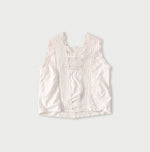 45R Supima Organic Batiste Cutwork Sleeveless Top