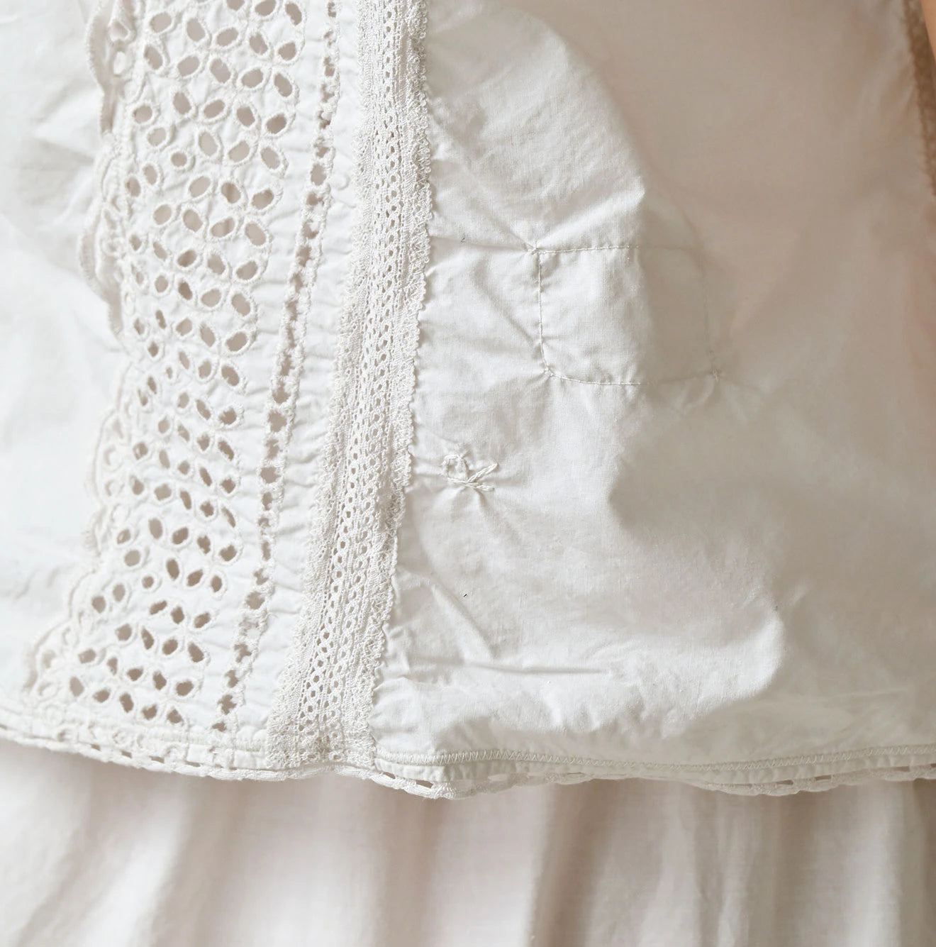 45R Supima Organic Batiste Cutwork Sleeveless Top - Image 11