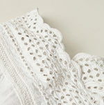 45R Supima Organic Batiste Cutwork Sleeveless Top