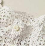 45R Supima Organic Batiste Cutwork Sleeveless Top