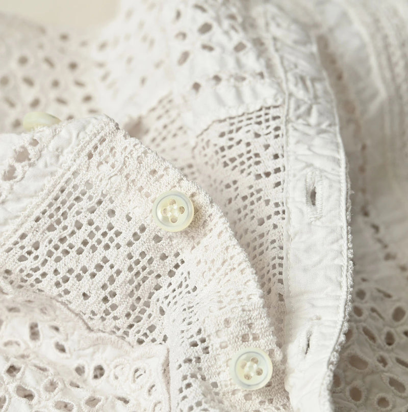 45R Supima Organic Batiste Cutwork Sleeveless Top - Image 16