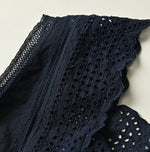 45R Indigo Supima Organic Batiste Cutwork Sleeveless Top