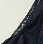 45R Indigo Supima Organic Batiste Cutwork Sleeveless Top