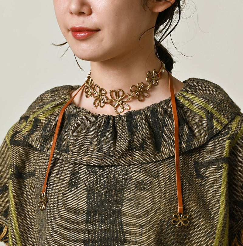 45R Ai Indigo Linen Sack Fringe Sleeveless Top - Image 6