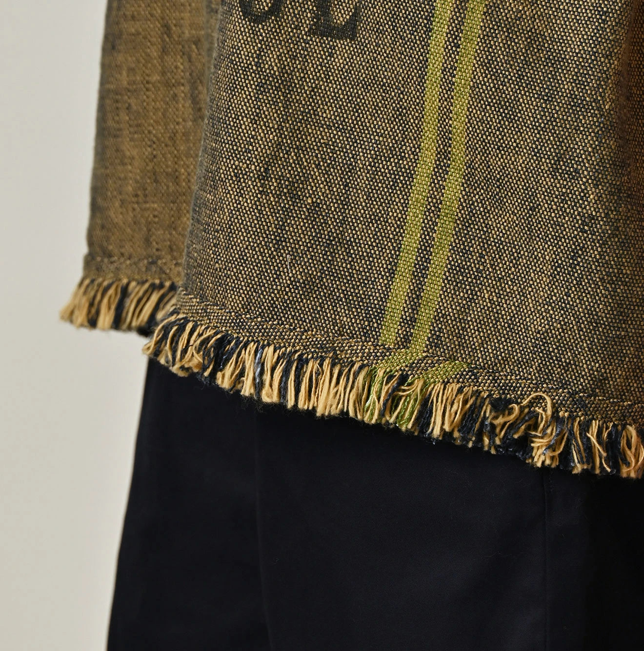 45R Ai Indigo Linen Sack Fringe Sleeveless Top - Image 9