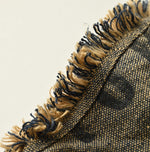 45R Ai Indigo Linen Sack Fringe Sleeveless Top