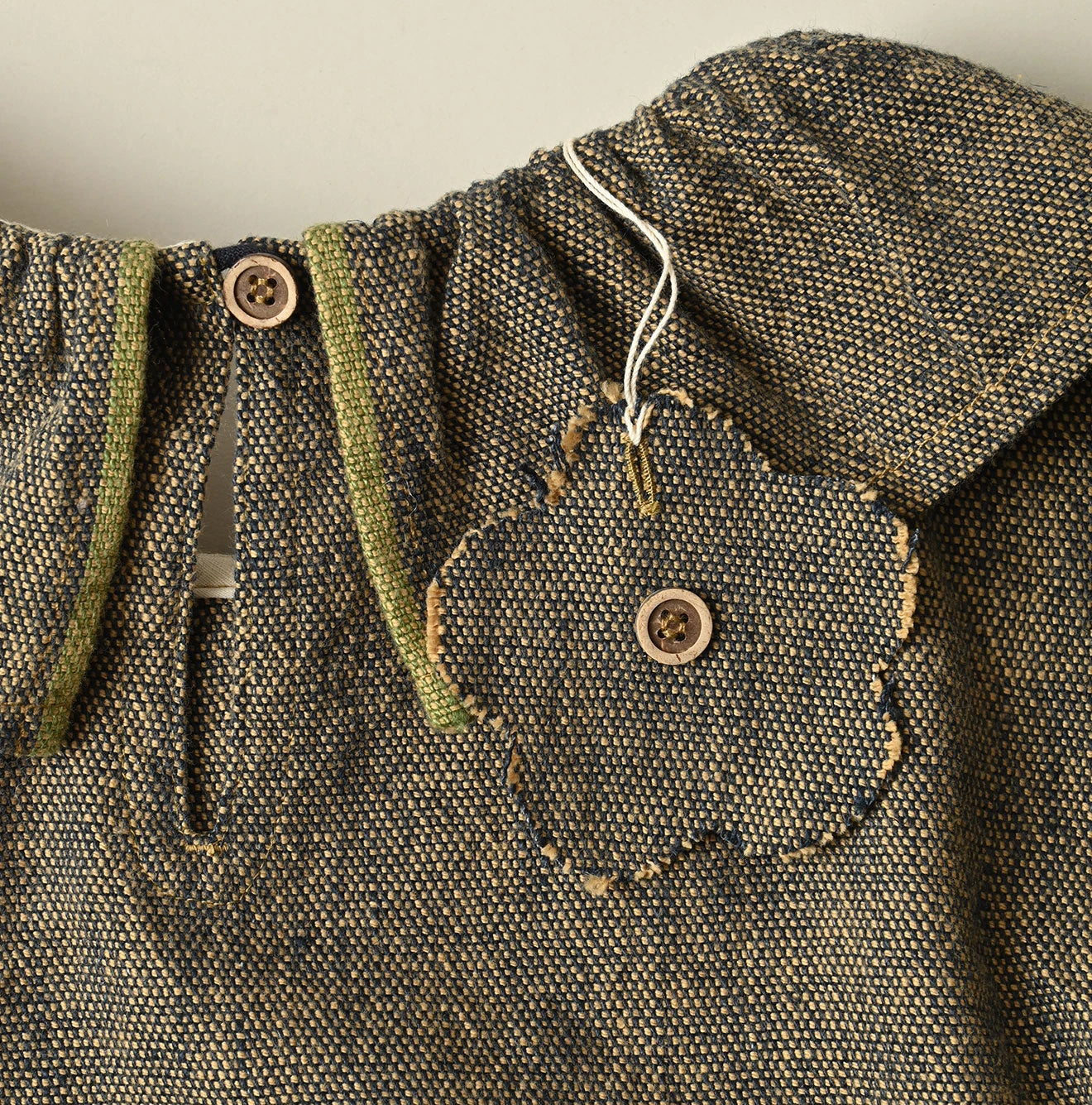 45R Ai Indigo Linen Sack Fringe Sleeveless Top