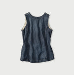 45R Linen Denim Sleeveless Top Zyu