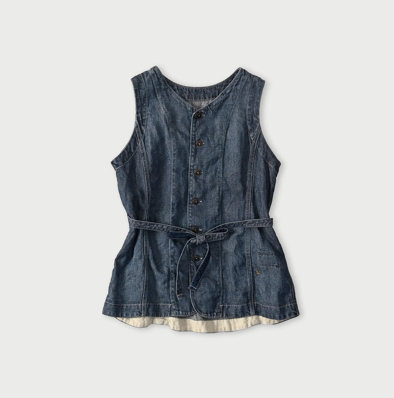 45R、ハワイアンインディゴタンクトップ Linen Denim Sleeveless Top Zyu | 45R Official Online Store – 45R