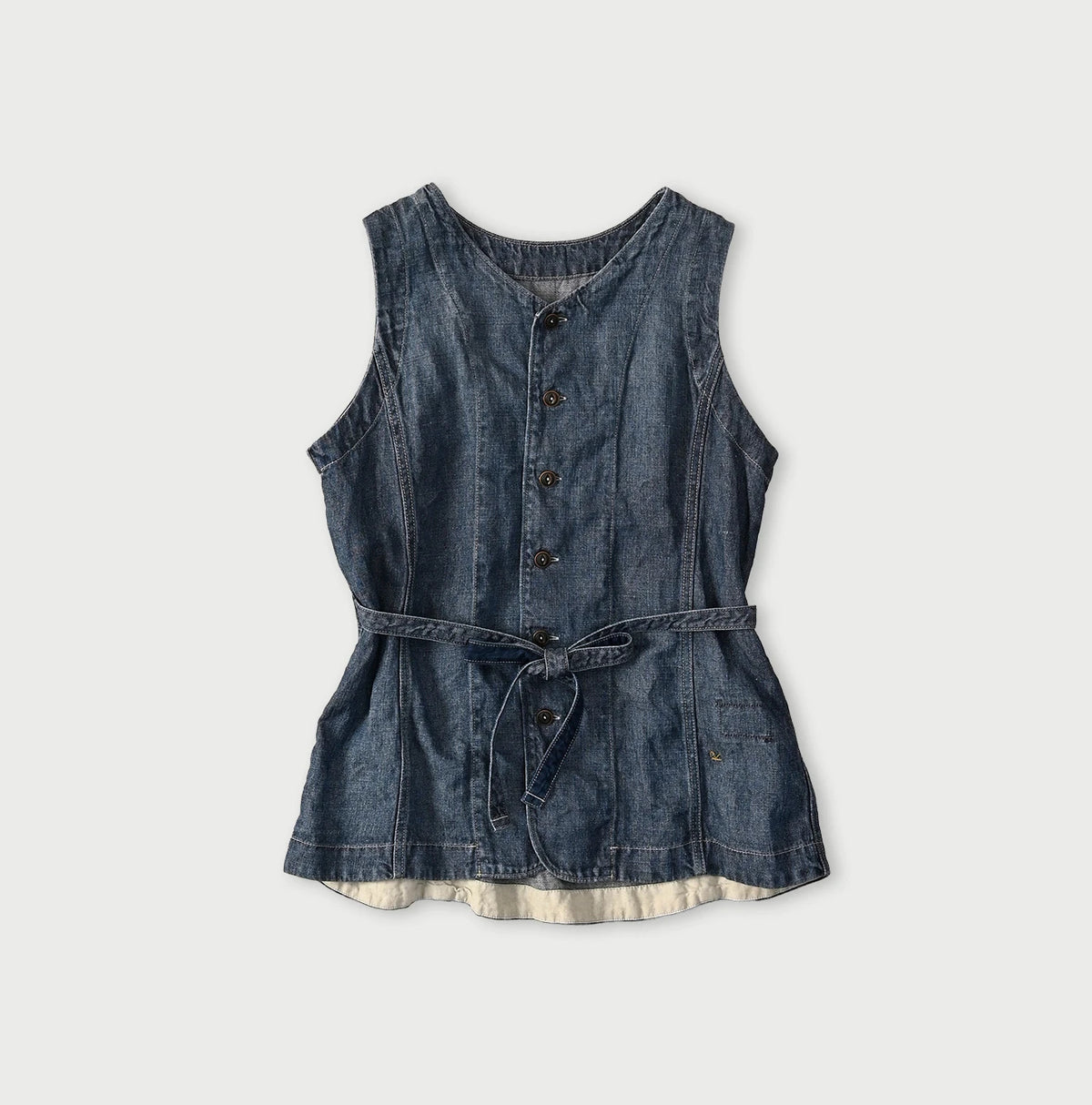 45R Linen Denim Sleeveless Top Zyu