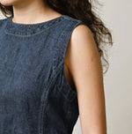 45R Linen Denim Sleeveless Top Zyu