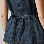 45R Linen Denim Sleeveless Top Zyu