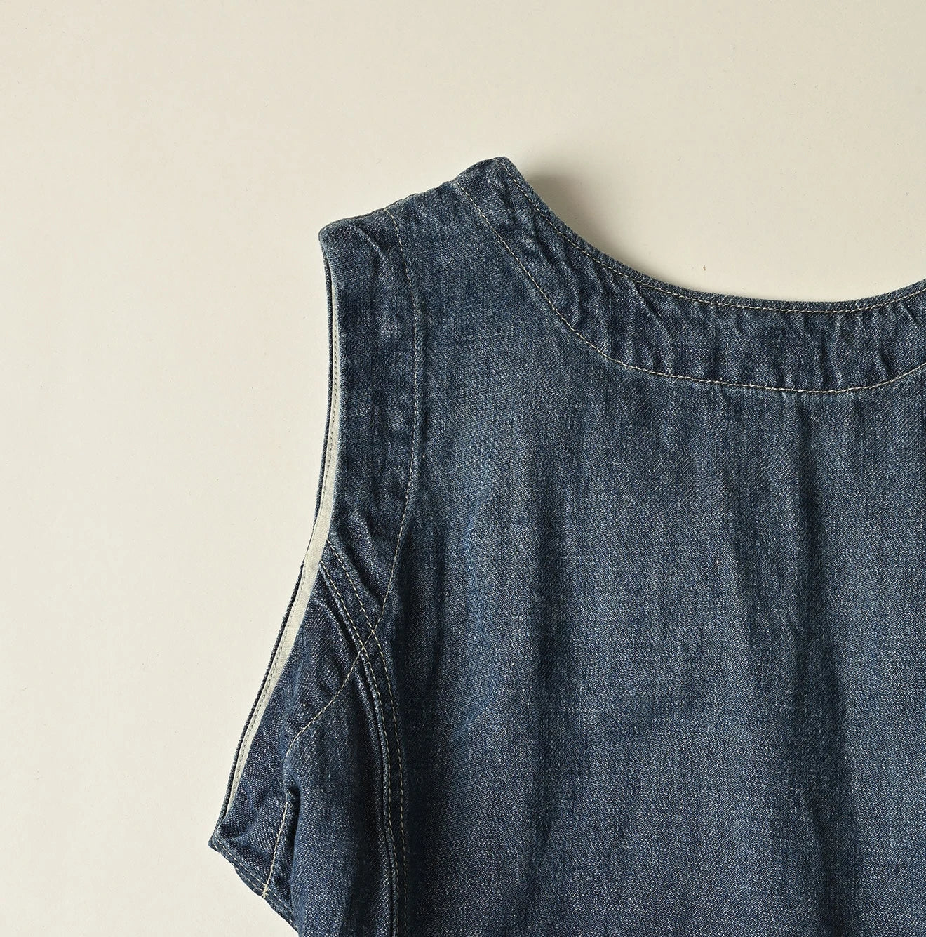Linen Denim Sleeveless Top Zyu | 45R Official Online Store – 45R