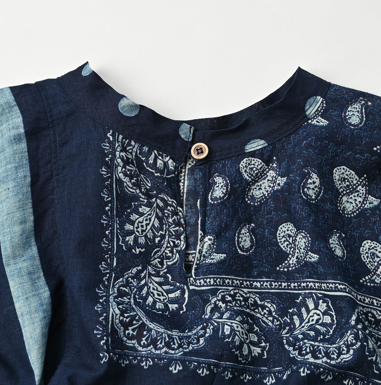 45R Indigo Bandana Patchwork Blouse