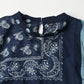 45R Indigo Bandana Patchwork Blouse