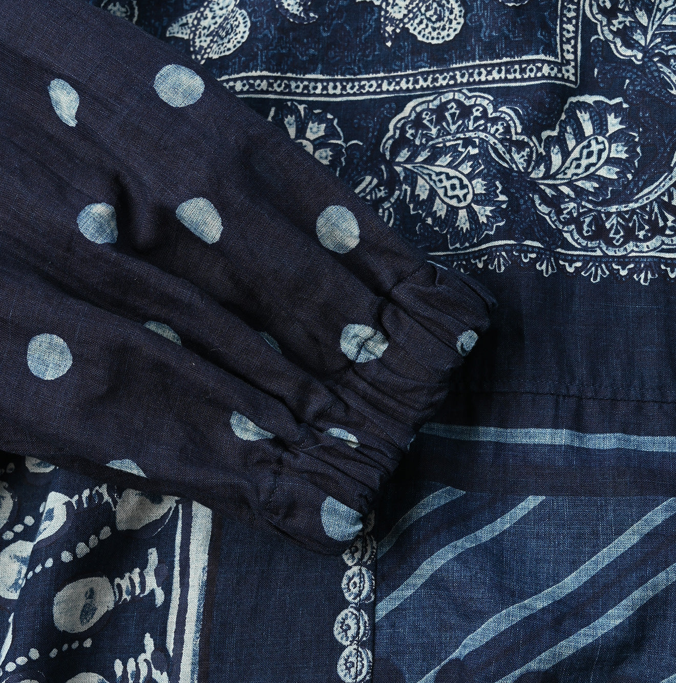 45R Indigo Bandana Patchwork Blouse