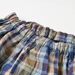 45R Linen Madras Shirring Blouse