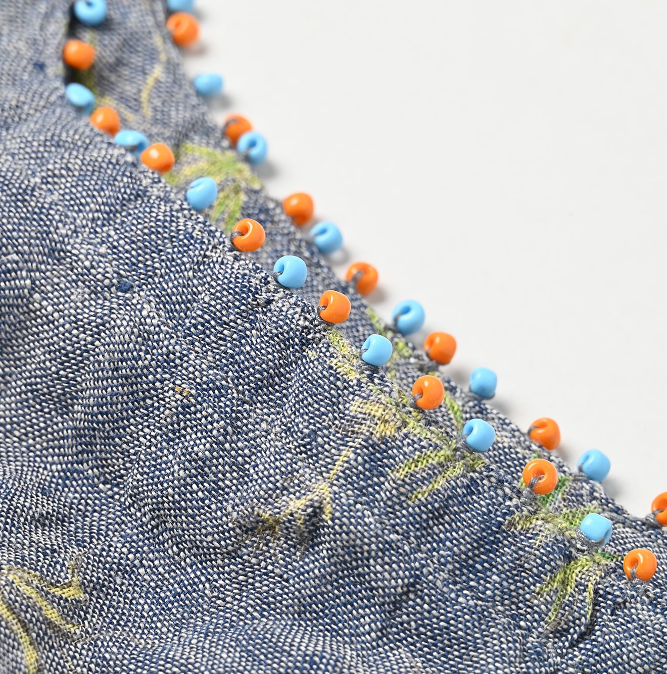 45R Dungaree Cotton Linen Flower Camisole