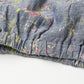 45R Dungaree Cotton Linen Flower Camisole