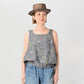 45R Dungaree Cotton Linen Flower Camisole