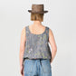 45R Dungaree Cotton Linen Flower Camisole