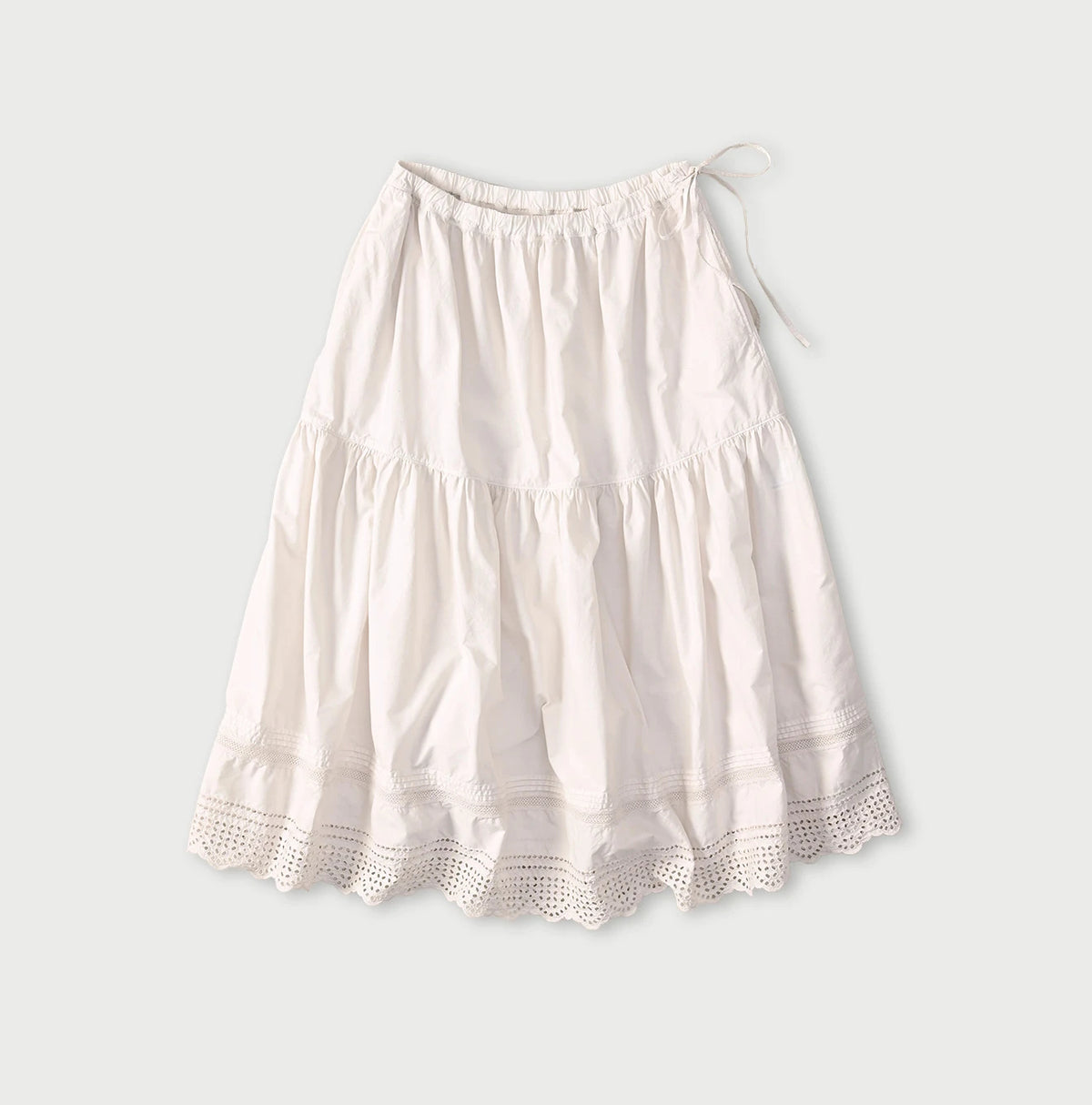 45R Supima Organic Batiste Cutwork Skirt