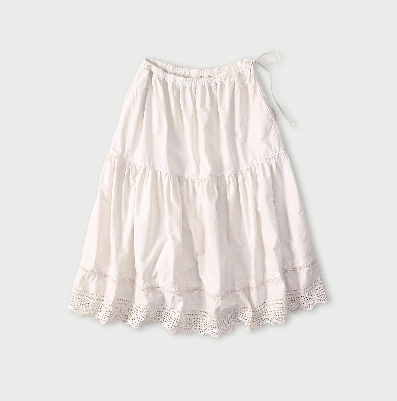 45R Supima Organic Batiste Cutwork Skirt - Image 1