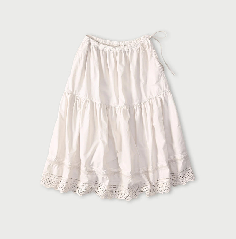45R Supima Organic Batiste Cutwork Skirt - Image 1